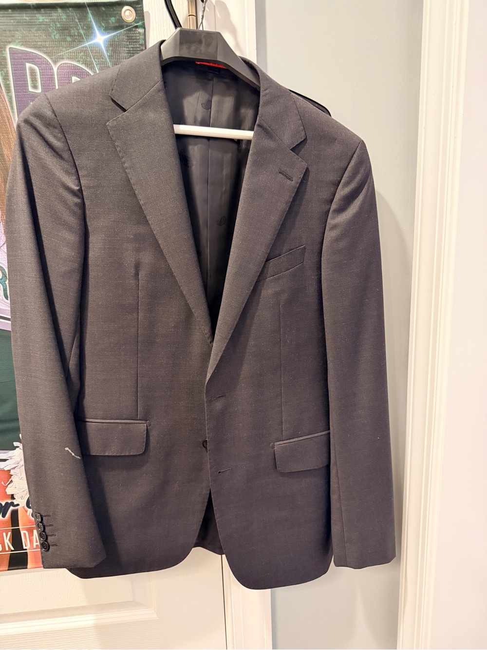 Men's Black Blazer - Classic Single-Breasted Suit Jacket